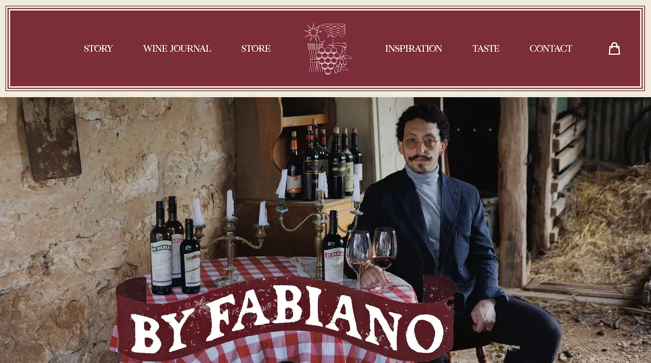 Home page of By Fabiano website as created by Sanico Software.