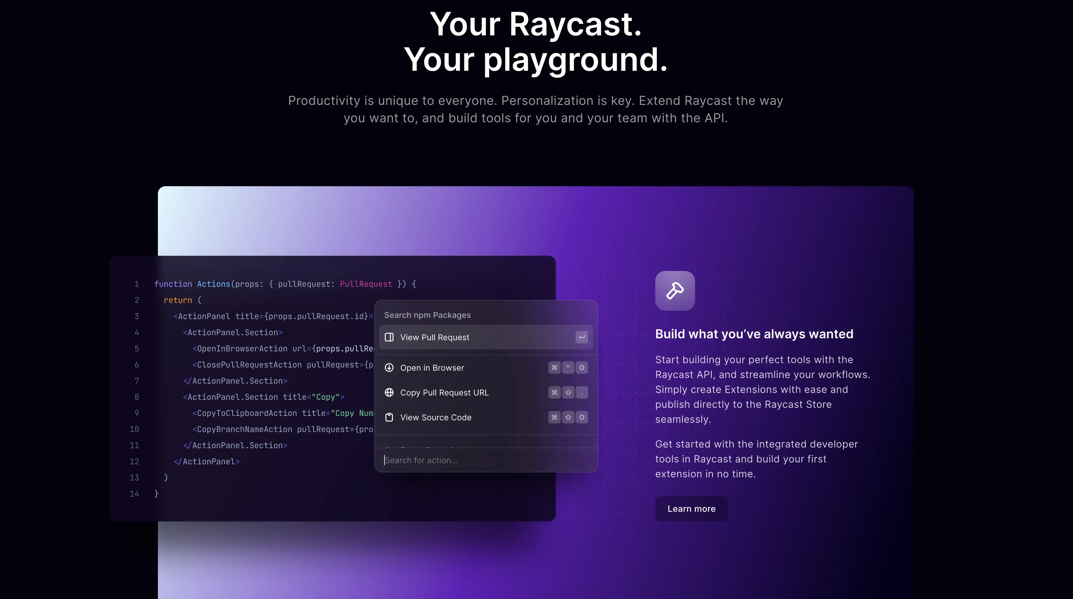 Screenshot of some gradients from raycast.com