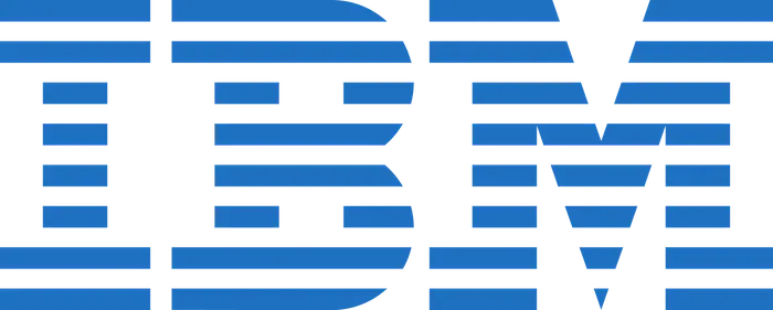 The logo of IBM.