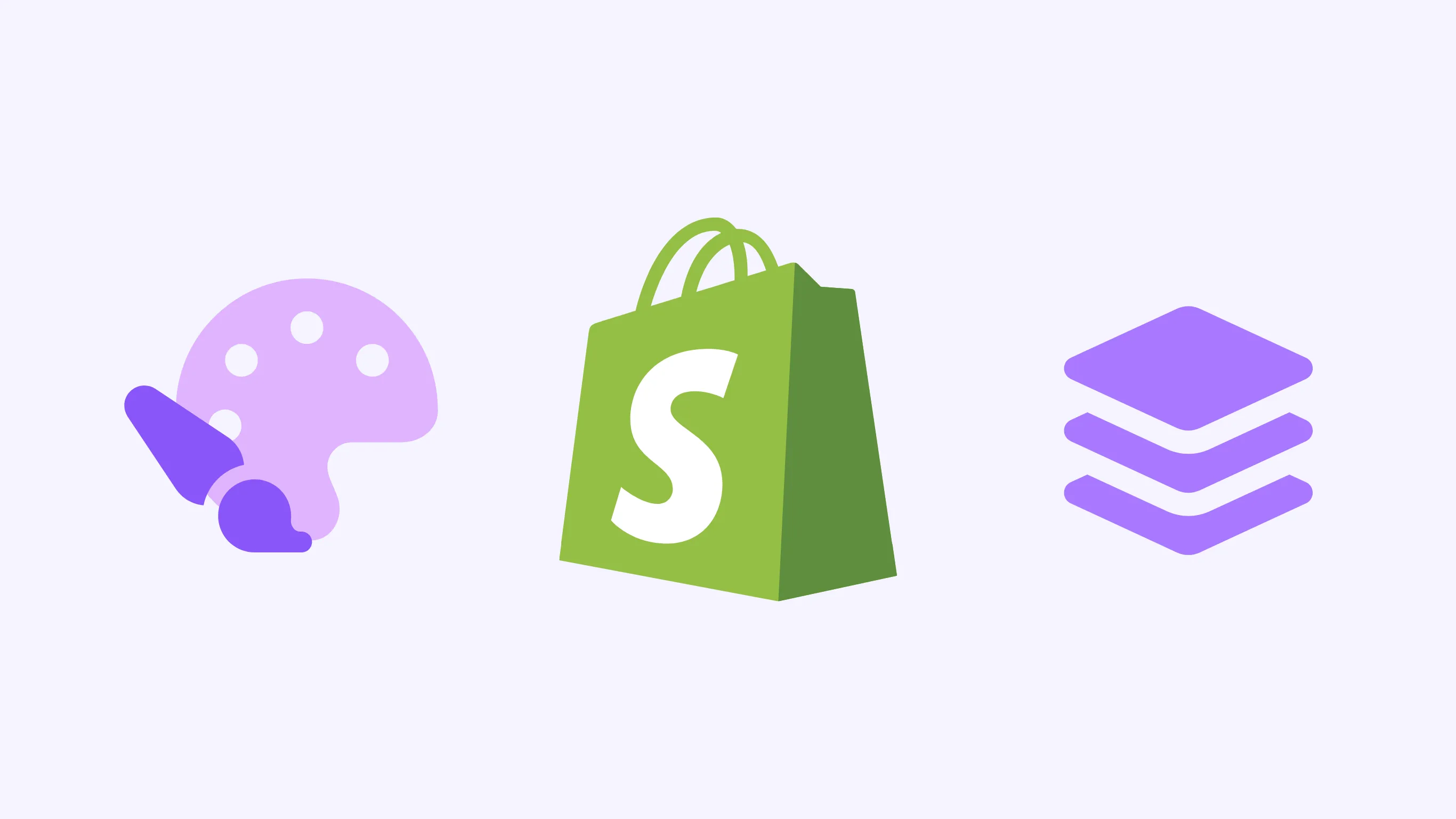 Custom Shopify stores visualisation with placeholder layout and boxes.