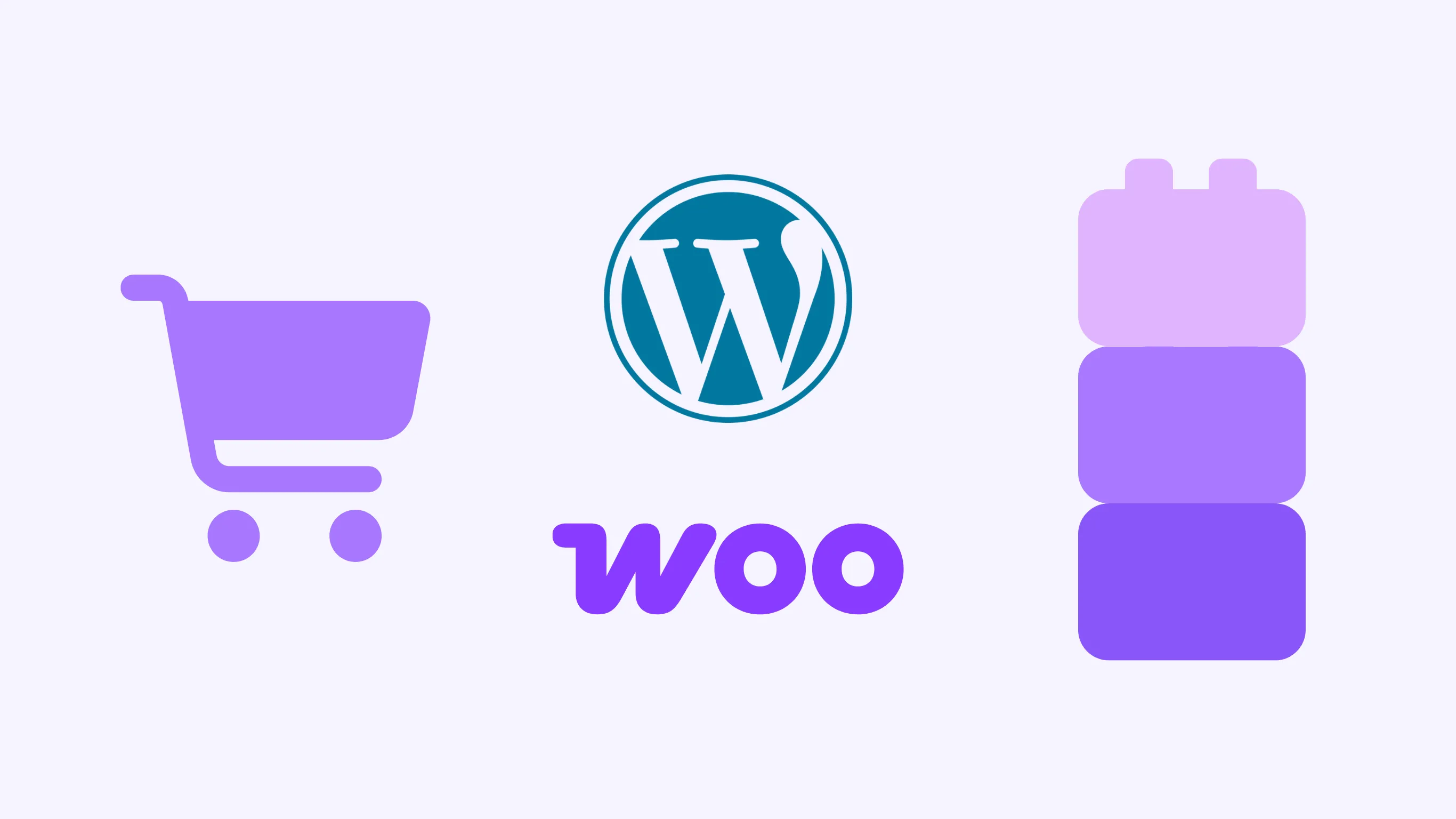 WooCommerce development visualisation with placeholder layout and boxes.