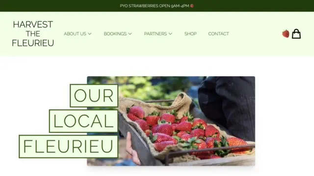Harvest the Fleurieu home page preview