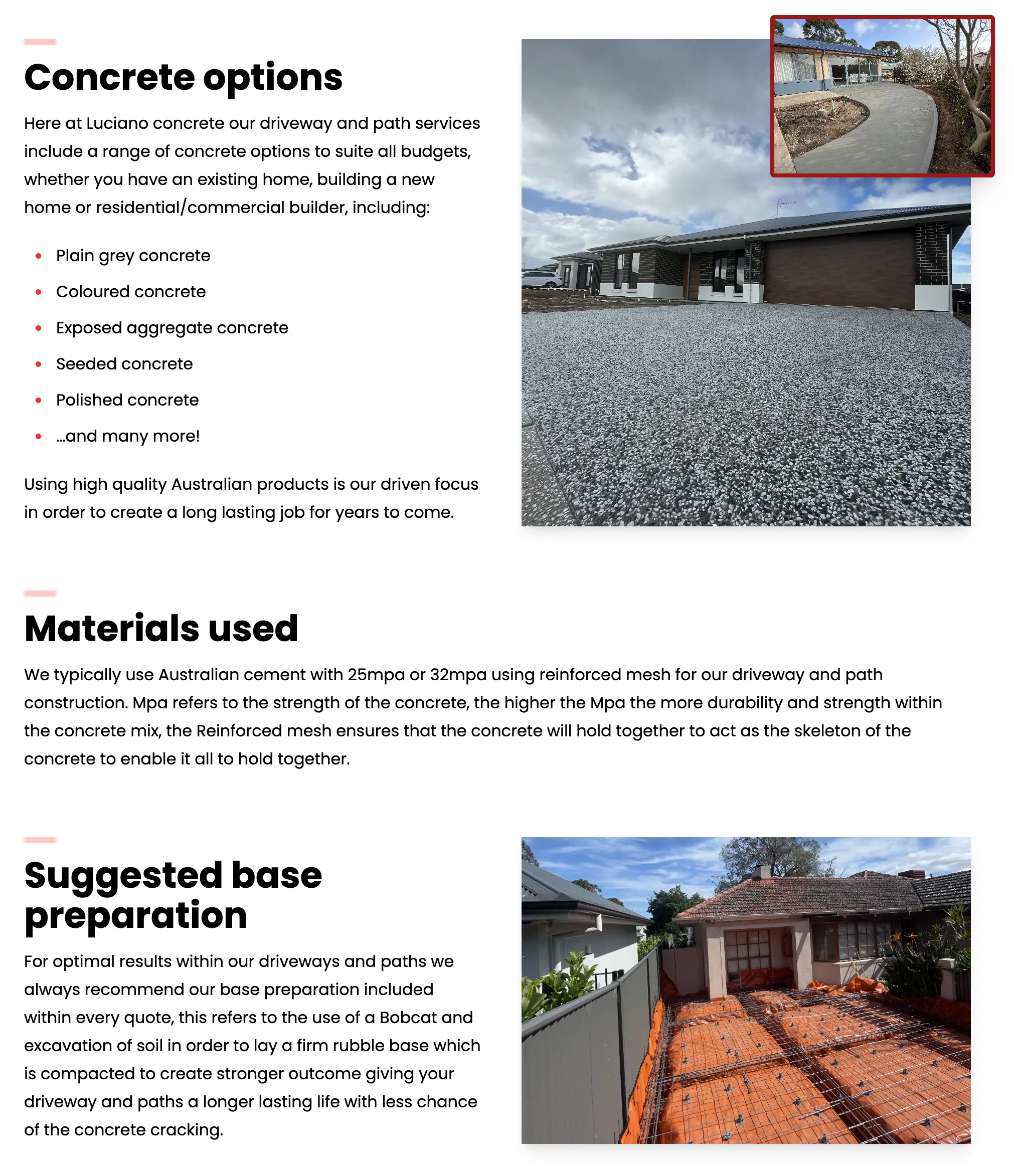 Content section of the revised draft